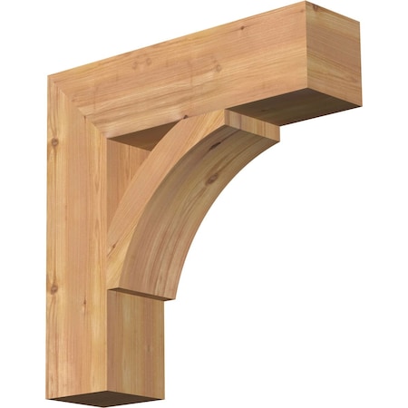 Ekena Millwork Thorton Block Smooth Bracket, Western Red Cedar, 5 1/2"W x 22"D x 22"H BKT06X22X22THR05SWR